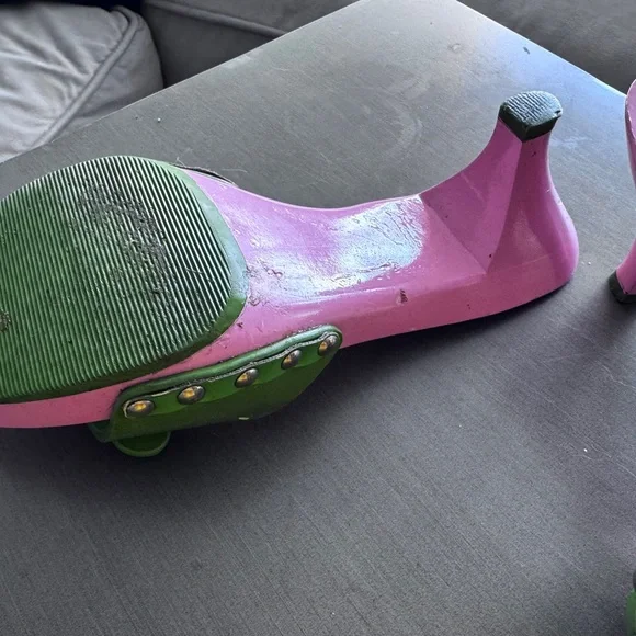 Authentic Fornarina Green and Pink Women's Heels made in Italy size 7 - Picture 4 of 8